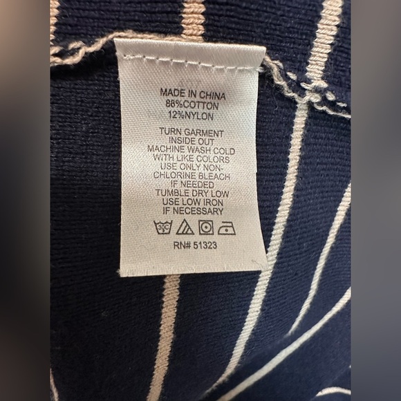 Halogen Navy and Cream Striped Cardigan size S - Picture 12 of 12